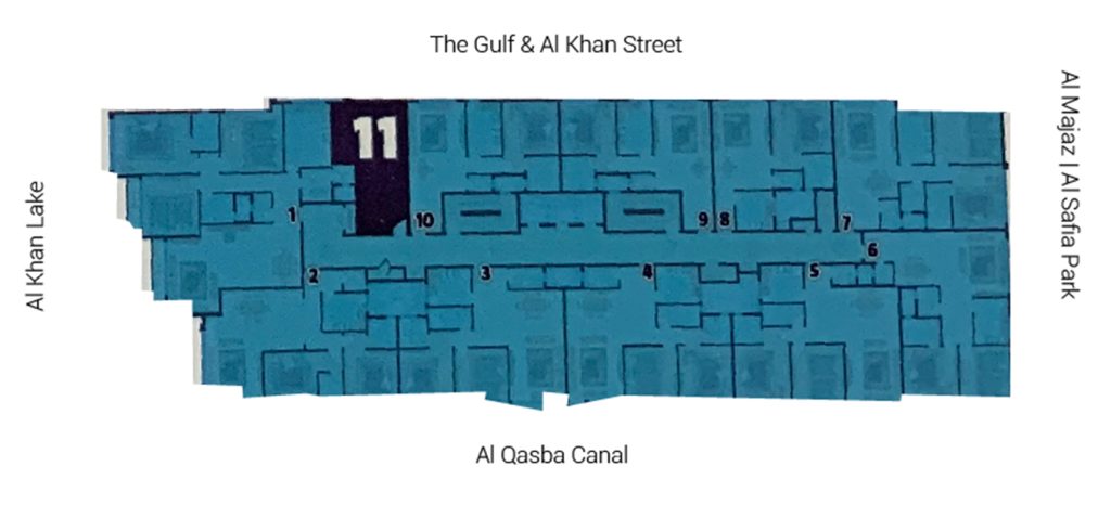 Floor View of Future Tower 1 Al Khan Shajah UAE Property for Sale or Lease