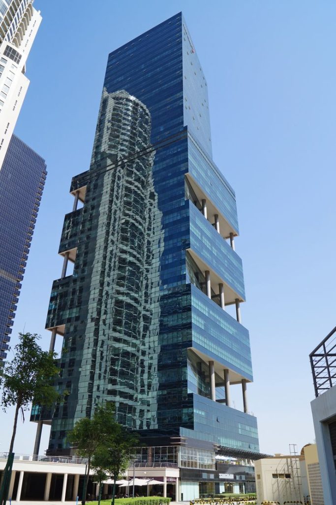 Swiss Tower in Jumeirah Lake Towers, Dubai is a client of the facility management services of Al Thuriah's building maintenance company in UAE